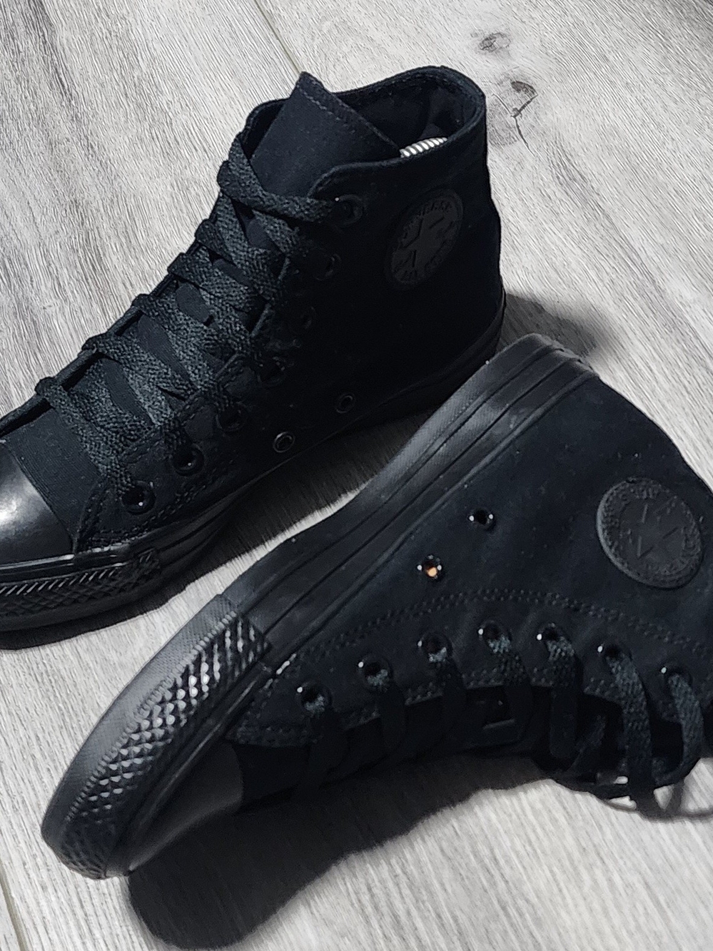 Converse Chuck Taylor All Star High-top Black Monochrome Sneakers Womens 5.5